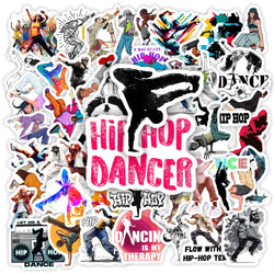 Hip Hop Street Dance Dancer Stickers DIY Toys Decal  for Scrapbook Decorative Laptop Phone Luggage Graffiti Bottles Waterproof (ONLINE ORDER ONLY)