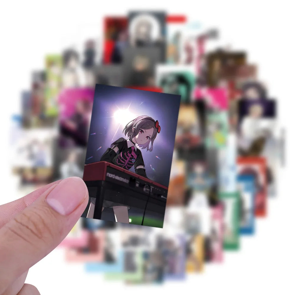 10/40/80PCS GIRLS BAND CRY Stickers Music Style Animation Sticker Cute Girl Decoration Laptop Phone Guitar Car Bike Decals Toy (ONLINE ORDER ONLY)