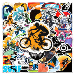 50Pcs Extreme Sport Sticker Graffiti Adventure Boys Skateboard For Case Laptop Car Bike Helmet Motocross Decal Stickers (ONLINE ORDER ONLY)