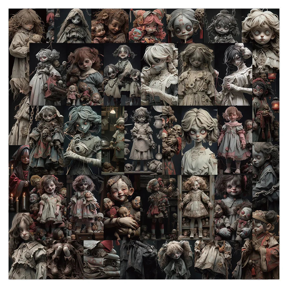 Cartoon Horror Doll Stickers PVC Waterproof Skateboard Notebook Graffiti Toy (Online Order Only)