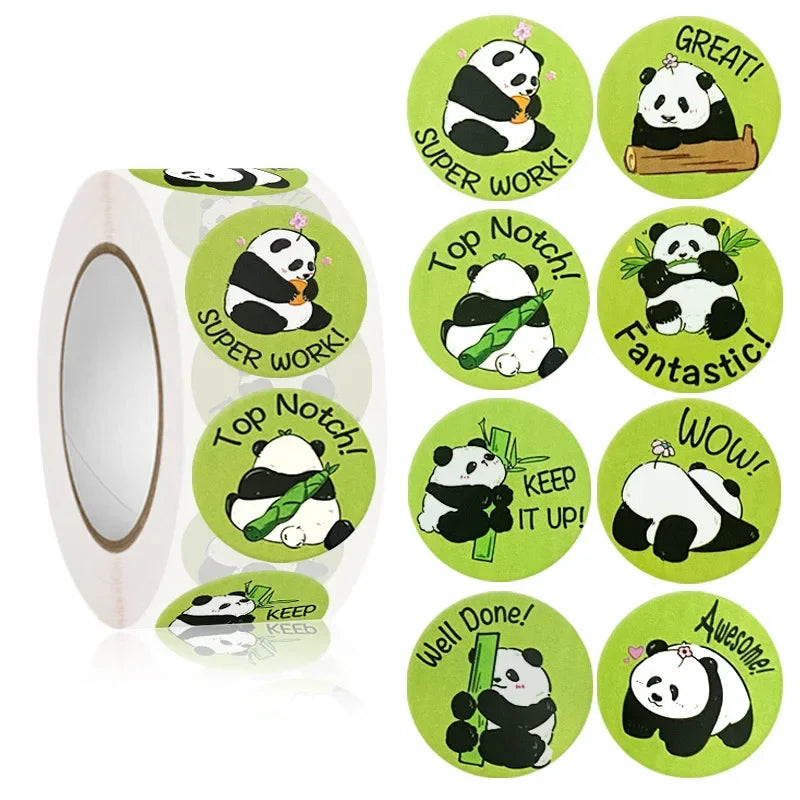 500Pcs Panda Animal Thank You Seal Labels For Business Package Gift Decoration Greeting Cards Stationery Sticker (Online Order Only)