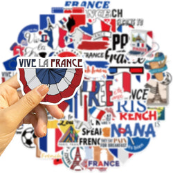50PCS French Pop Style Stickers Aesthetic Phone Laptop Fridge Water Bottle DIY Waterproof Graffiti Cartoon Simple Sticker Pack (ONLINE ORDER ONLY)