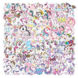 Unicorn Stickers Set: Cute Cartoon Decals for Phone, Laptop, Luggage, Skateboard, Kids (ONLINE ORDER ONLY)