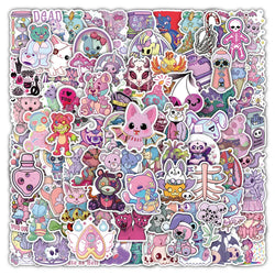 10/30/50/100PCS Cute Horror Cartoon Stickers Graffiti Halloween Decoration Kids Toy DIY Phone Luggage Suitcase Motorcycle Decals (ONLINE ORDER ONLY)