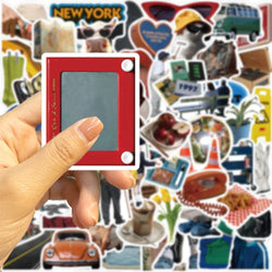 63PCS INS Aesthetics Stickers Modern Style DIY For Decor DIY Notebook Luggage Motorcycle Laptop Refrigerator Sticker Toys (ONLINE ORDER ONLY)