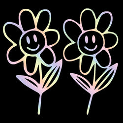Flower Buds Car Sticker Plant Interior Decoration Rear View Mirror Fashion Stickers Creative Sport PVC Vinyl Decals (ONLINE ORDER ONLY)