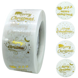 100-500 Pcs Golden Font Merry Christmas Sticker Thank You Sticker Seal Label For Envelope Gift Wrapping Scrapbook 1 Inch (ONLINE ORDER ONLY)