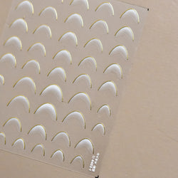 Geometric White Black Red Romantic French Arc Illusion Curve Embossed Relief Self Adhesive Nail Art Stickers 3D Manicure Decals (ONLINE ORDER ONLY)