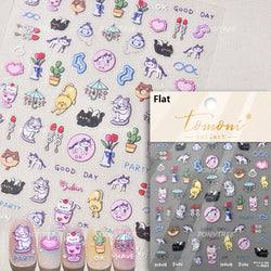 Worker's Speech Chinese Characters Abstract Comics Vivid Patterns Adhesive Nail Art Stickers Satirical Writing Manicure Decals (Online Order Only)