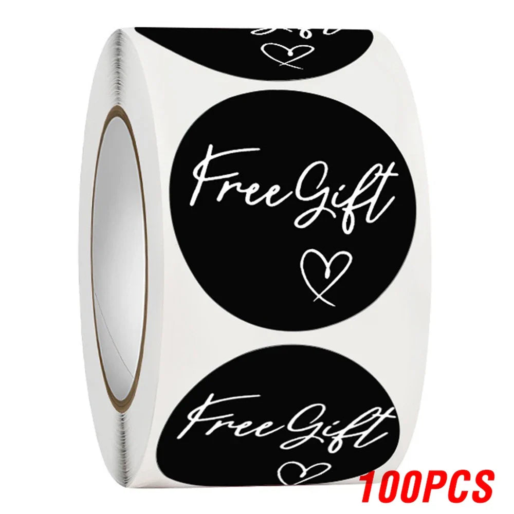 100-500pcs Free Gift Letters Labels Sticker Stationary Supplies Pink Thank You Sticker For Small Business Package Card 1 Inch (ONLINE ORDER ONLY)