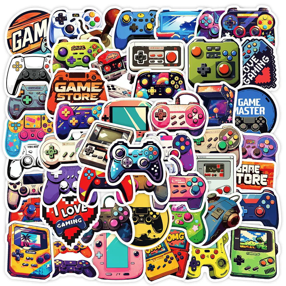 Vintage Video Game Stickers Decal Set - Waterproof for Skateboard, Laptop, Phone, Bike, Car (Online Order Only)