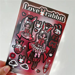 Korean ins Devil Angel Girl Stickers Diary Scrapbooking DIY Album Decoration Sticker Aesthetic Personalized Kawaii Stationery (ONLINE ORDER ONLY)