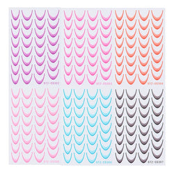 6pcs French Manicure Sticker Gradient Stripe Lines Sliders For Nails Ombre Designs Self-Adhesive Nail Art Decals DIY Decoration (Online Order Only)