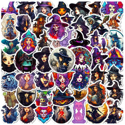 10/30/50pcs Anime Gothic Witch Graffiti Stickers Horror Decals Skateboard Laptop Phone Diary Cool Waterproof Sticker Kids Toys (ONLINE ORDER ONLY)