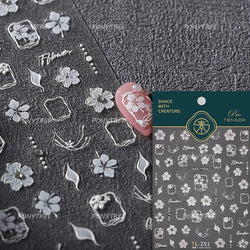 Vigour Crystal Flower Peach Blossom Garden Springtime Petal Self Adhesive Nail Art Stickers Chic Jelly Rhinestone Manicure Decal (ONLINE ORDER ONLY)
