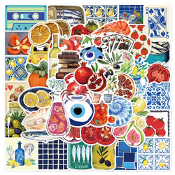 Fresh Fruits Vegetables Stickers PVC Waterproof Skateboard Notebook Graffiti Toy (ONLINE ORDER ONLY)