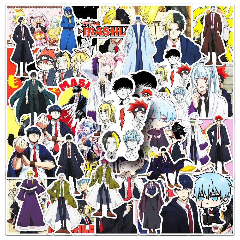 10/30/50PCS Mashle: Magic and Muscles Stickers Caricature Decals Toy Luggage Laptop Guitar Car Bike Skateboard Cartoon Sticker (ONLINE ORDER ONLY)