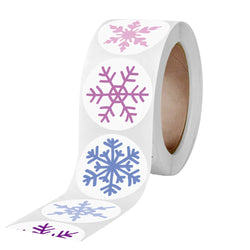 100-500Pcs Snowflake Merry Christmas Stickers Candy Bag Envelopes Sealing Label Sticker Christmas Gifts Box Decorations (ONLINE ORDER ONLY)