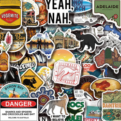 50PCS Travel City Australia Landscape Stickers Decal DIY Phone Laptop Guitar Stationery Scrapbook Skateboard Toy Sticker (ONLINE ORDER ONLY)