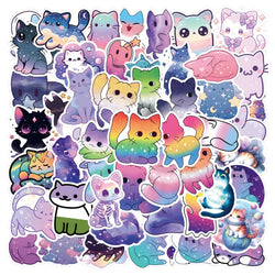 Kawaii Cat Starry Sky Stickers Waterproof Decals for Laptop, Fridge, Luggage - 10/30/55pcs (ONLINE ORDER ONLY)