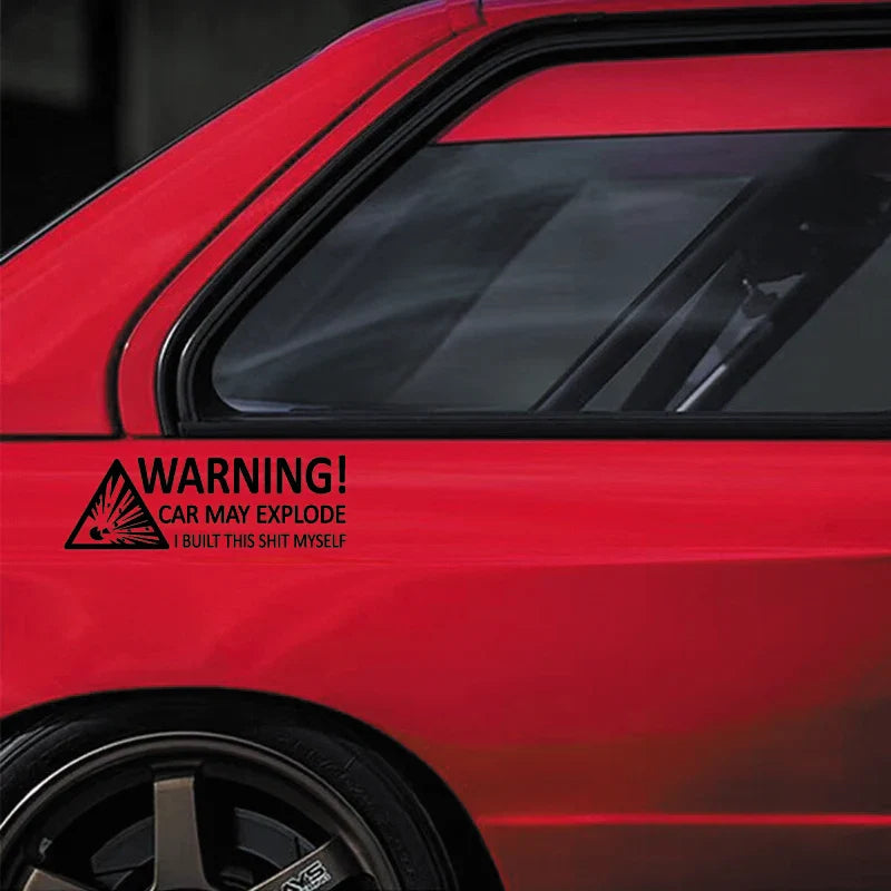 “WARNING! CAR MAY EXPLODE”CREATIVE&FUNNY stickers,high quality sticker for cars trucks motorcycles !For a Unique look! (ONLINE ORDER ONLY)