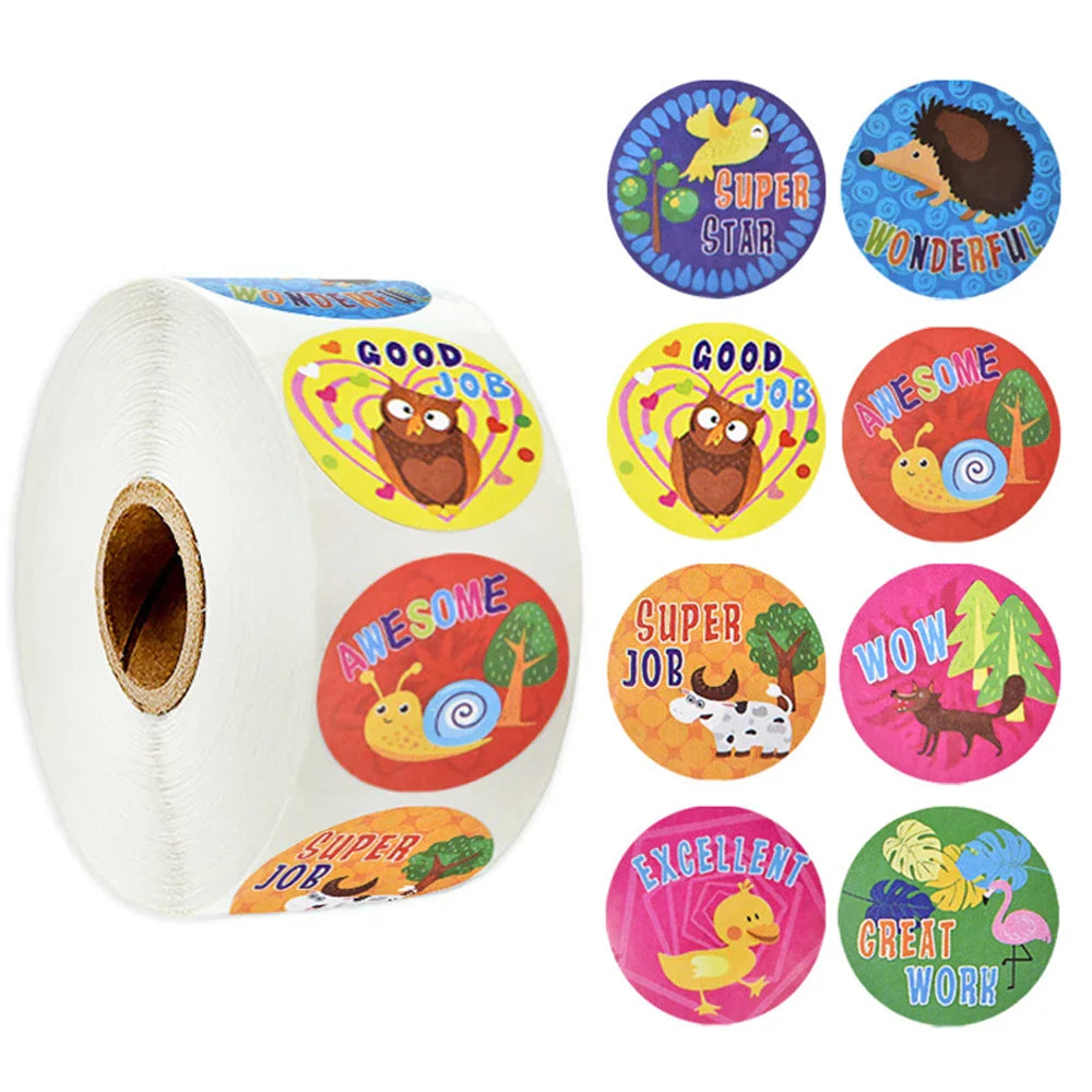 100-500pcs Kids Toy Stickers Animal Cartoon Stickers Various Cute Design Patterns School Teacher Reward Stickers (ONLINE ORDER ONLY)