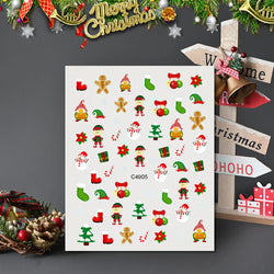 1PCS Laser Gold Snowflake Christmas Tree Nail Sticker 3D Adhesive Nail Decals Nail Art Accessories New Christmas Decoration 2024 (ONLINE ORDER ONLY)