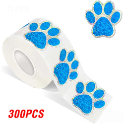 100-500pcs Black laser Sticker Paw Print Reward Stickers Dog Cat Bear Paw Labels for Teacher Student Stationery Sticker (ONLINE ORDER ONLY)