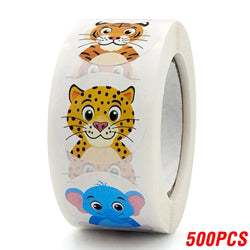 100-500pcs 1inch Cartoon Animal Children Sticker Label Thank You Cute Toy Game Sticker DIY Gift Sealing Label Decoration Supp (ONLINE ORDER ONLY)