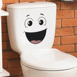 Cartoon Smiling Face Wall Sticker for Bathroom and Living Room Decor (Online Order Only)