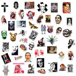 10/30/50/100pcs Cool Horror Movie Waterproof  Stickers Decals Skateboard Car Motorcycle Laptop Phone Bike Luggage Funny Sticker (ONLINE ORDER ONLY)