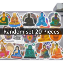 20/30/50/100Pieces Buddha Chakra Namaste Art Graffiti Buddhism Stickers for Notebooks Luggage Bike Car Phone Laptop Sticker Toys (ONLINE ORDER ONLY)