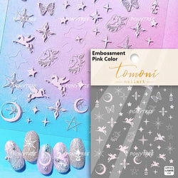 Colorful Geometric Gem Wing Love Heart Bowknot Moon Star Figure Totem Line Retro Self Adhesive Nail Art Stickers Manicure Decals (ONLINE ORDER ONLY)