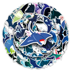 10/50Pcs Manta Rays Stickers Decal Vinyl for DIY Stationery Scrapbooking Guitar Laptop Skateboard Stickers 2024 (ONLINE ORDER ONLY)