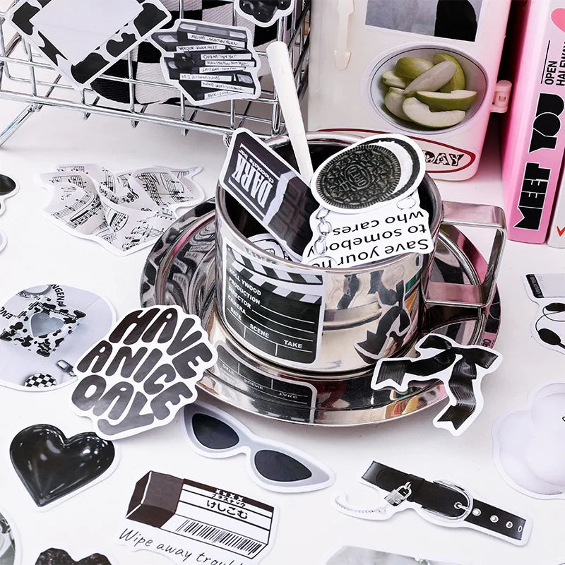 50pcs/lot Korean ins Scrapbook Stickers Life Projector Series Art Craft Sticker Decorative Diary Planner Cute Stationery Sticker (ONLINE ORDER ONLY)