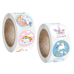50-500PCS Ins Cute Unicorn Reward Stickers Children Girl Gift Scrapbook Decoration Label 1Inch Handmade DIY Cartoon Toy Stickers (Online Order Only)