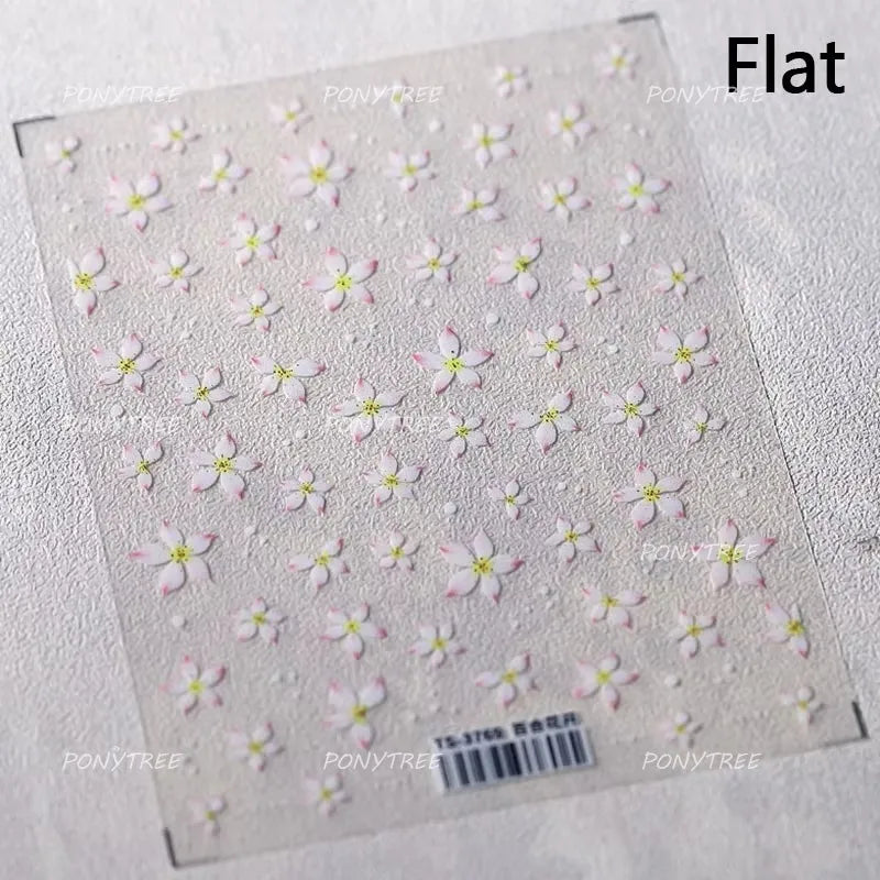 Pretty White Butterfly Flower Wreath Love Heart Crown Corsage Corolla Garland Delicate Adhesive Nail Art Sticker Manicure Decals (ONLINE ORDER ONLY)