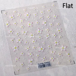 Pretty White Butterfly Flower Wreath Love Heart Crown Corsage Corolla Garland Delicate Adhesive Nail Art Sticker Manicure Decals (ONLINE ORDER ONLY)