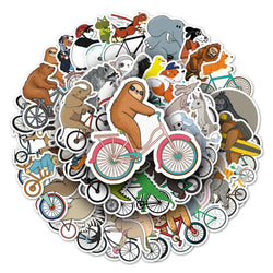 50Pcs Animal Cartoon Waterproof Vinyl Stickers for Bikes and Skateboards (ONLINE ORDER ONLY)