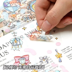 Women's Cartoon Pet Long Stickers 20pcs Handbook Decoration Seamless Waterproof Material Pack Girls Paste (ONLINE ORDER ONLY)