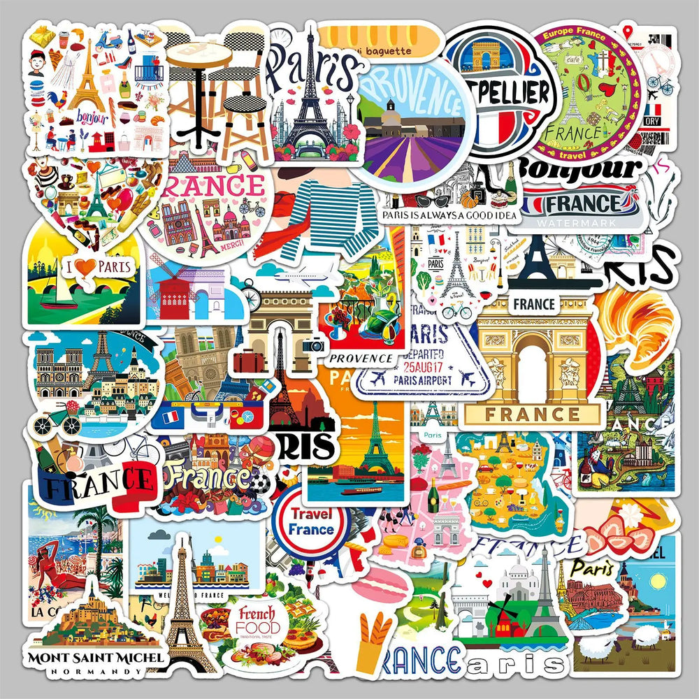 50pcs Beautiful Scenery Travel Graffiti Stickers for Helmet Wall DIY Decoration (ONLINE ORDER ONLY)