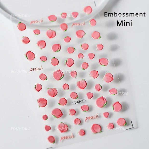 Summer Beach Bikini Watermelon Cat Popsicle Swim Ring Ice Cream Shell Coconut Tree Nail Art Decoration Stickers Manicure Decals (Online Order Only)
