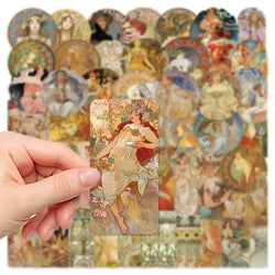 10/54PCS Retro Literary Characters Art Cartoon Sticker DIY Phone Laptop Luggage Skateboard Graffiti Decals Fun for Kid Gift (Online Order Only)