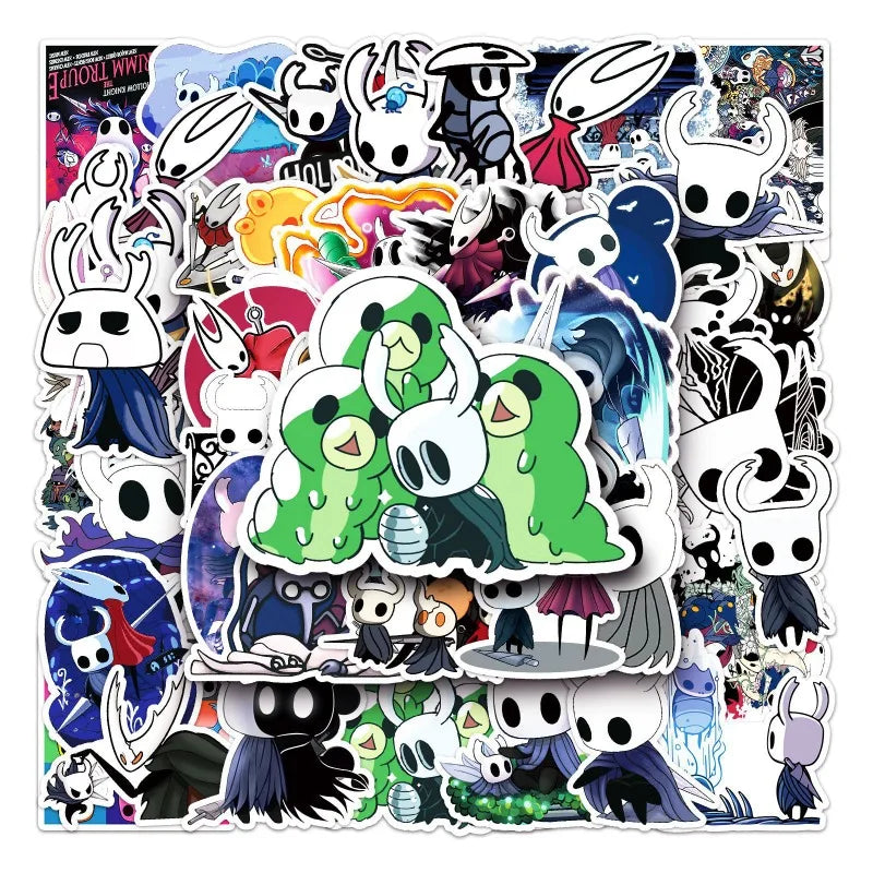 Hollow Knight Stickers 50pcs: Laptop, Phone, Car, Scooter, Water Bottle, Fridge Decor (Online Order Only)