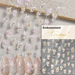 Charming Delicate Sapphire Color Blue Black Stroke Butterfly Jelly Relief Rhinestone Adhesive Nail Art Stickers Manicure Decals (Online Order Only)