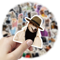 10/30/60pcs Cute Funny Animal Dog Meme Stickers Graffiti Decals Laptop Luggage Phone Car Suitcase Waterproof Sticker Kids Toys (ONLINE ORDER ONLY)