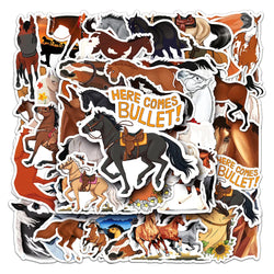 10/30/50PCS Cartoon Horse Stickers Cool Animals Graffiti Decals DIY Laptop Motorcycle Bicycle Helmet Suitcase Wall Sticker Toys (Online Order Only)