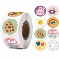 500pcs/roll Reward Stickers For Kids Children Kindergarten School Encouragement Students Games Toy Animals Stationery Labels (ONLINE ORDER ONLY)