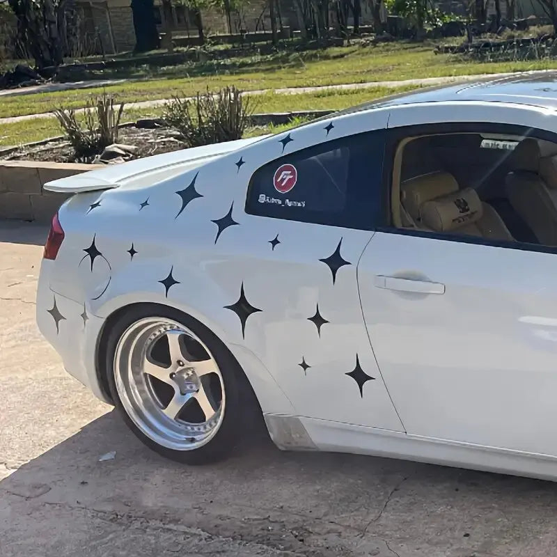 60pcs Large Car Sticker Full Of Stars, Star Set, Continuous Bead Star, Four Corner Star, Quadrilateral Star Vinyl Creative (ONLINE ORDER ONLY)