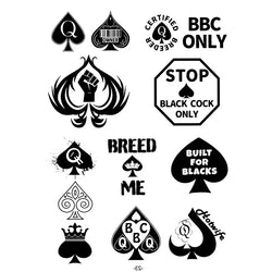 Poker Spades Waterproof Temporary Tattoos Women Fake Tattoo Body Stickers Tatoo Men Festival Tattoo Tatuajes Faux Tatouage (ONLINE ORDER ONLY)
